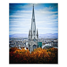 Église Steeple à vieux Québec Impression Photographique