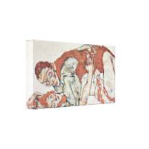 Egon Schiele - love-study Stretched Canvas Prints