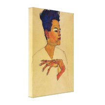 Egon Schiele Self Portrait Canvas Print