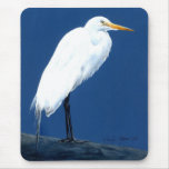 Egret by Cindy Agan Mouse Pad