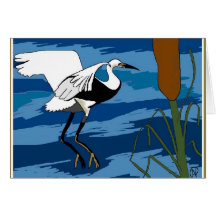 Egret Greeting Card