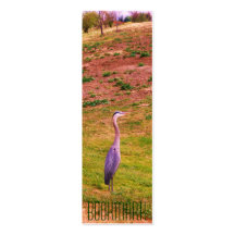 Egret Heron BOOKMARK Business Card Templates