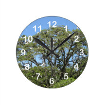 Egrets in a Tree Wall Clock