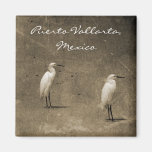 Egrets Loitering Antique Magnets