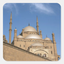 Egypt, Cairo, Citadel, Muhammad Ali Mosque 3 Square Sticker