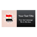 Egypt Flag Map 2.0 Personalized Photo Card