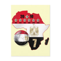 Egypt flag Map of Africa 2010 winners gear Post Cards