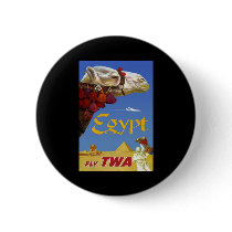 Egypt Fly TWA Pinback Button