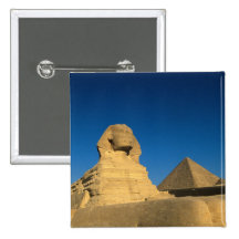 Egypt, Giza, The Sphinx, Old Kingdom, Unesco Pinback Button