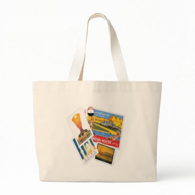 Egyptain Vintage posterCard bag by Zeinobia