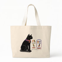 Egyptian Cat Hieroglyphic Tote Bag