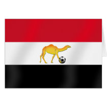 Egyptian desert camel soccer ball flag cards