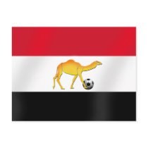 Egyptian desert camel soccer ball flag post cards
