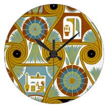 Egyptian Design #6 at Emporio Moffa Round Wall Clock
