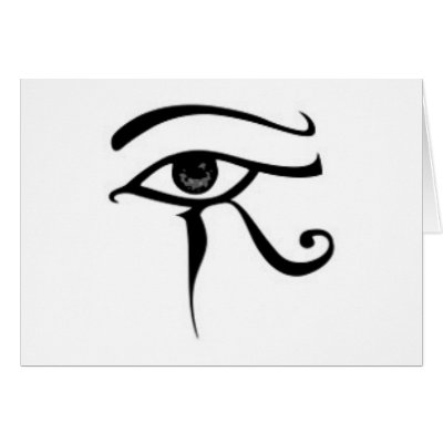 Egyptian eye Of Horus Greeting Card by Seven_AmunRa