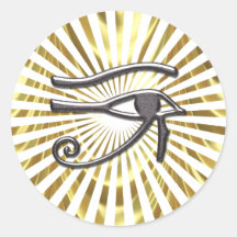 Egyptian Eye of Horus Gold and Black Stickers