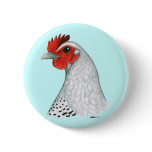 Egyptian Fayoumi:  Silver Hen Pins