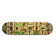 Egyptian Hieroglyphics, Alphabetic Symbols Skate Deck