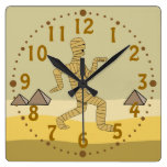 Egyptian Mummy Pyramids Halloween Custom Clock