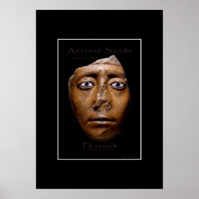 Egyptian Pharaoh Face Art Poster by RavenSpiritPrints