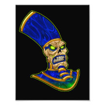 Egyptian Pharaoh King Skull Skeleton Art Art Photo