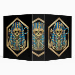 Egyptian Pharaoh Skull 3 Ring Binders