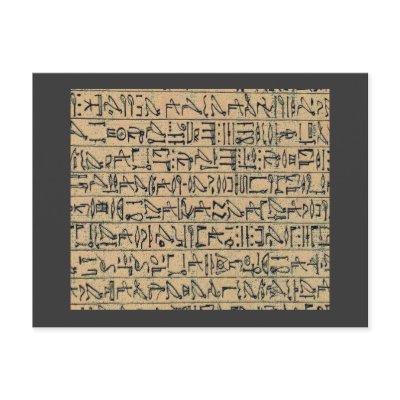 egyptian pictographs postcards by holycrocodile