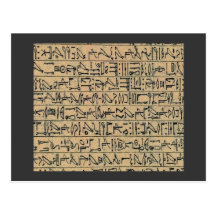 egyptian pictographs postcards