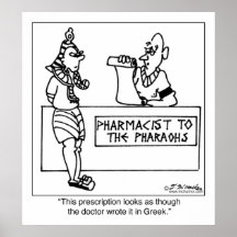 Egyptian Prescription Written In Greek Print
