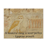 Egyptian proverb about beauty and perfection postcards