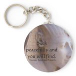 Egyptian Proverb about PEACE Keychain