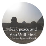 Egyptian Proverb about PEACE Sticker