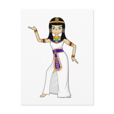 Egyptian Queen Cleopatra Dancing Postcard by markmurphycreative