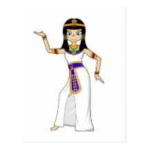 Egyptian Queen Cleopatra Dancing Postcard