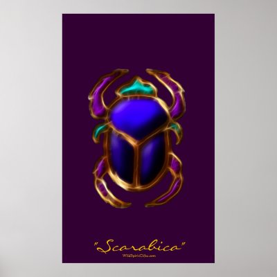 EGYPTIAN SCARAB BEETLE Art Print by RavenSpiritPrints