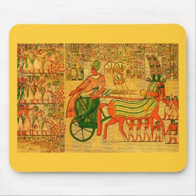 Egyptian Wall Art Mouse Pad by PastLives