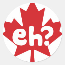 Eh Canadian Pride Round Stickers