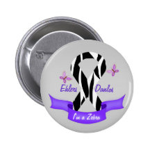 Ehlers-Danlos EDS I'm a Zebra Awareness Ribbon Pins