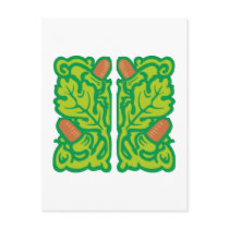 Eicheln Blätter acorns leaves Postkarte