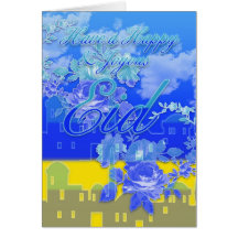 Eid Card, Happy And Joyous Eid, Blue