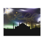Eid mubarak greeting card postcards