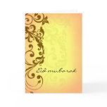 Eid mubarak - yellow greeting card