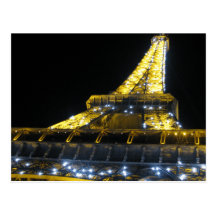 Eifel Tower at Night Postcard