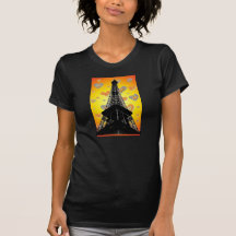 Eifel Tower Hearts Women's Shirt