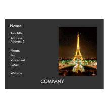 EIFFEL AT NIGHT BUSINESS CARD TEMPLATES