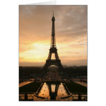 eiffel sunrise greeting card