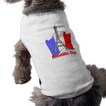 Eiffel Tower and French Flag Bastille Day Tees Pet Tee