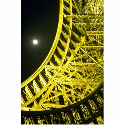 Eiffel tower and moon, Paris, France Cut Outs by beautifulclicks
