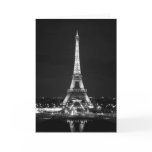 Eiffel Tower at Night - B/W