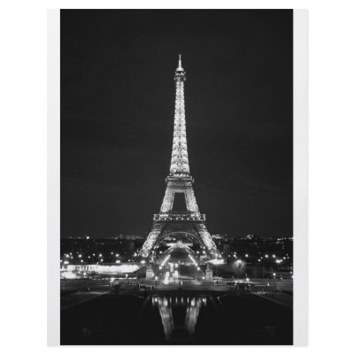 Eiffel Tower at Night - B/W by marry_me